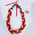 Lopa Seeds Twined W/2-strand Shell Leis